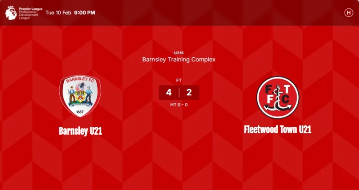 kaiyun-当地媒体：徐彬周二已代表巴恩斯利U21完成首秀，帮助球队4-2逆转